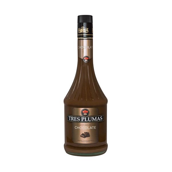 LICOR TRES PLUMAS DE CHOCOLATE X 700 CC