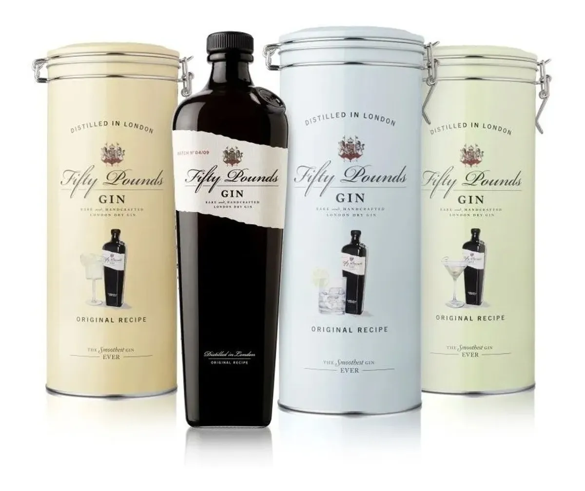ESTUCHE LATA GIN FIFTY POUNDS LONDON DRY X 700 CC